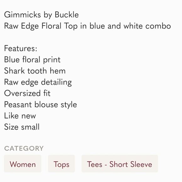 Gimmicks by BKE Trapeze By Buckle Blue Asymmetrical  top - Picture 9 of 9